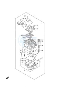 DF 25 V-Twin drawing Carburetor Manual Starter