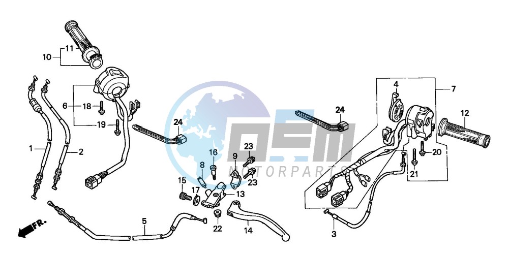 HANDLE LEVER/SWITCH/ CABLE (2)