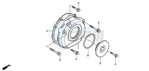 CB1000F drawing LEFT CRANKCASE COVER