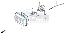 XR250R drawing HEADLIGHT UNIT