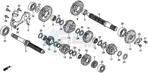 VT750C3 drawing TRANSMISSION