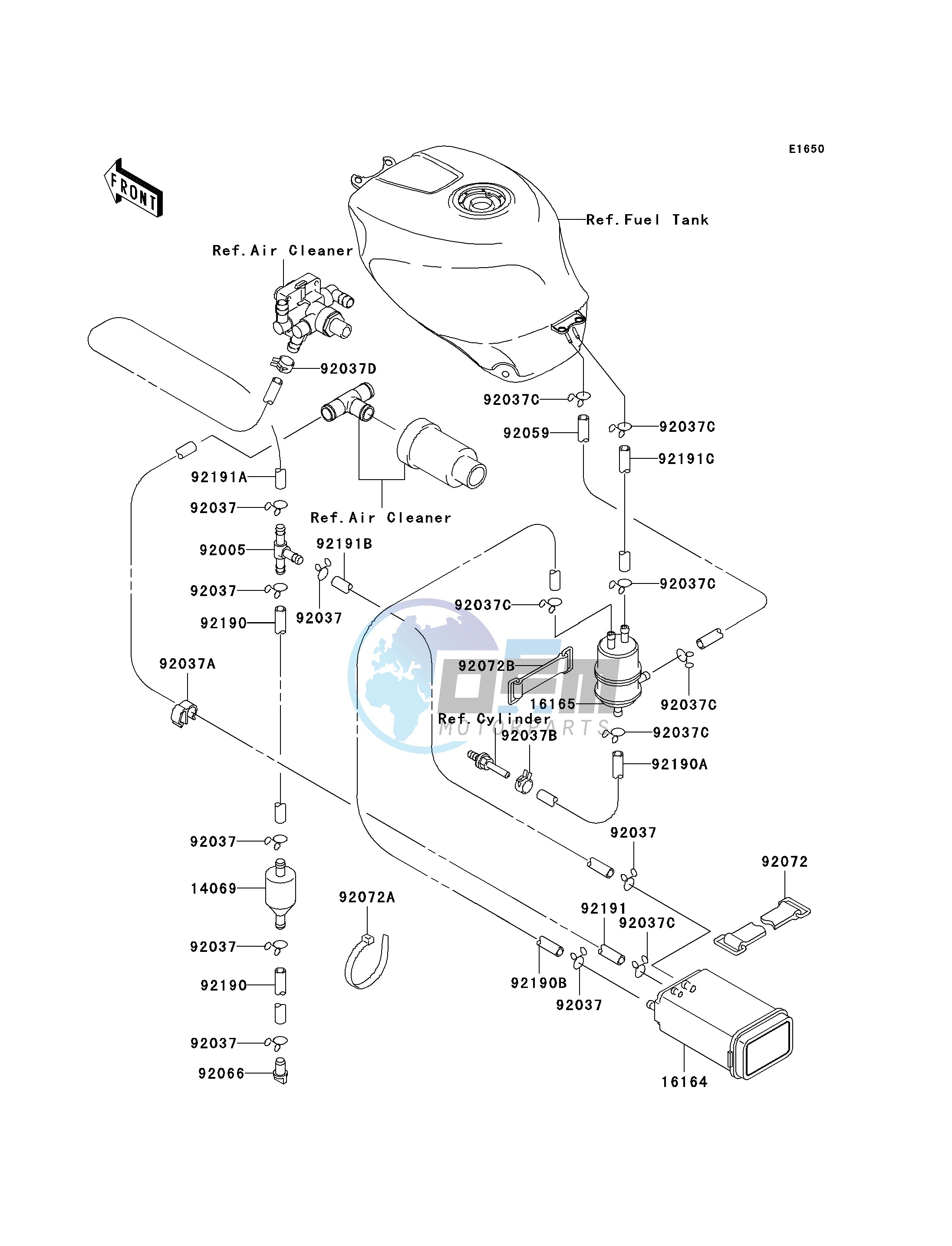 FUEL EVAPORATIVE SYSTEM-- CA- -