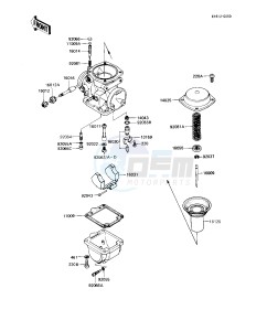 KZ 1100 A [SHAFT] (A1-A3) [SHAFT] drawing CARBURETOR PARTS -- KZ1100-A3- -