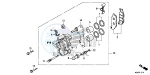 MSX125D MSX125 UK - (E) drawing FRONT BRAKE CALIPER