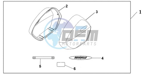 KIT, BIG PANNIER LID NH-138 SHASTA WHITE