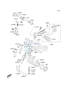 KLX 125 B [KLX125L] (B1-B3) [KLX125L] drawing GEAR CHANGE DRUM_SHIFT FORK-- S- -