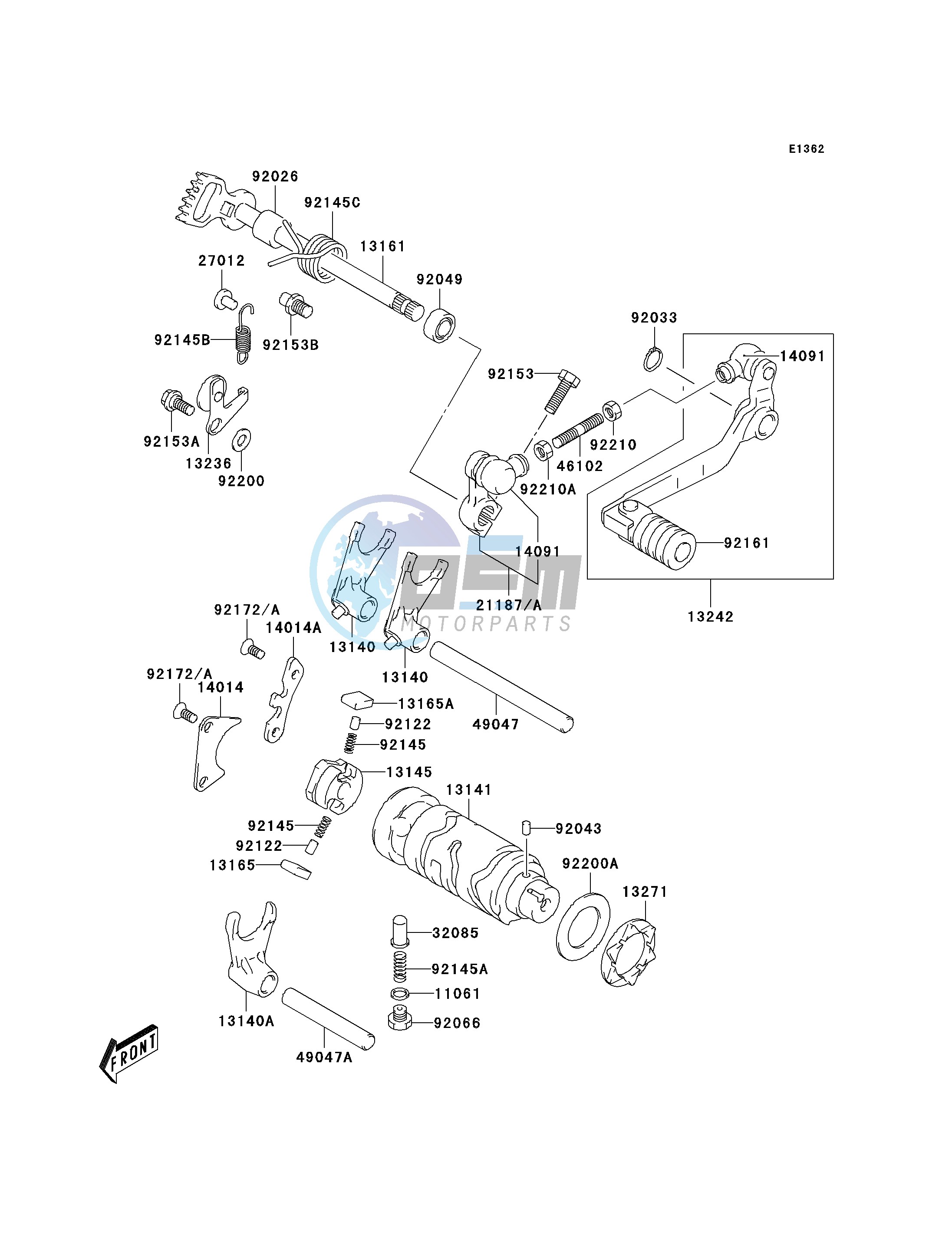 GEAR CHANGE DRUM_SHIFT FORK-- S- -