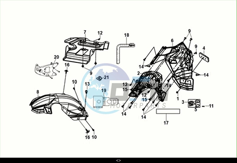 REAR FENDER - REAR INNER FENDER