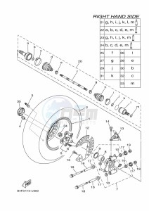 YFM700FWAD GRIZZLY 700 EPS (B4FL) drawing REAR WHEEL 2