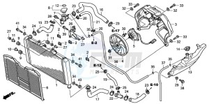 CB600F CB600F drawing RADIATOR