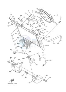 MT09 900 (1RCL 1RCM) drawing RADIATOR & HOSE