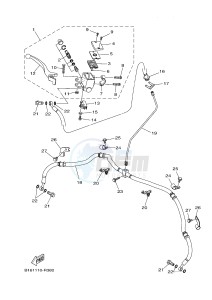 YFM700FWB KODIAK 700 (B165) drawing FRONT MASTER CYLINDER