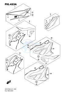 GSX-R750 drawing FUEL TANK COVER L6