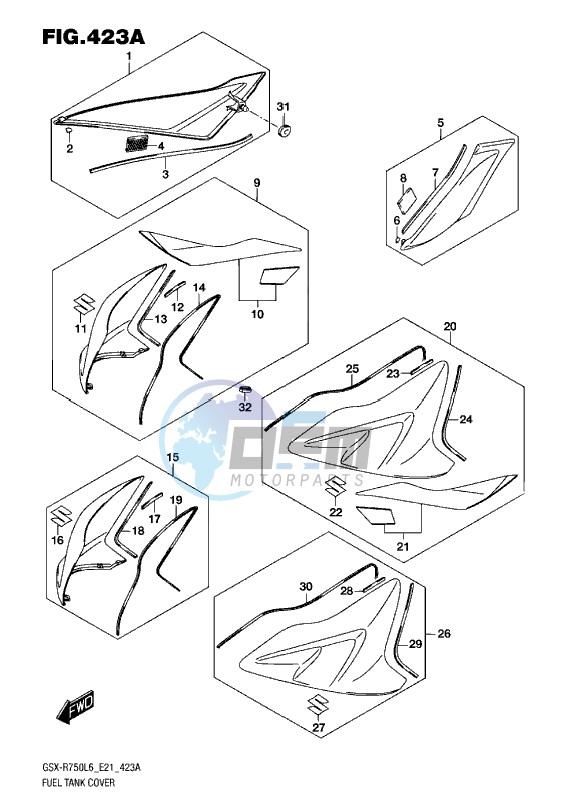 FUEL TANK COVER L6