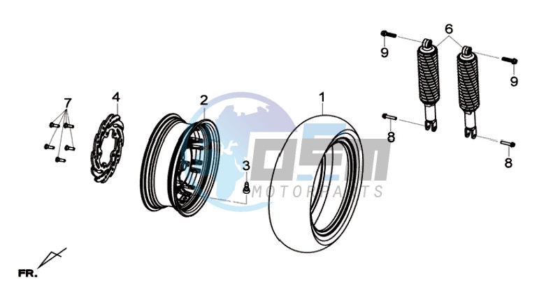 REAR WHEEL - REAR SHOCK ABSORBERS