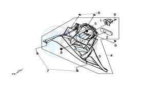 MAXSYM 600I ABS drawing REAR FENDER