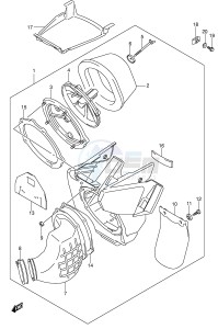 RM125 (E3-E28) drawing AIR CLEANER (MODEL K4 K5 K6)