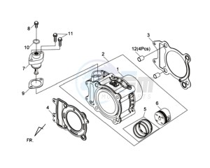 MAXSYM 400 EFI ABS drawing CYLINDER MET PISTON