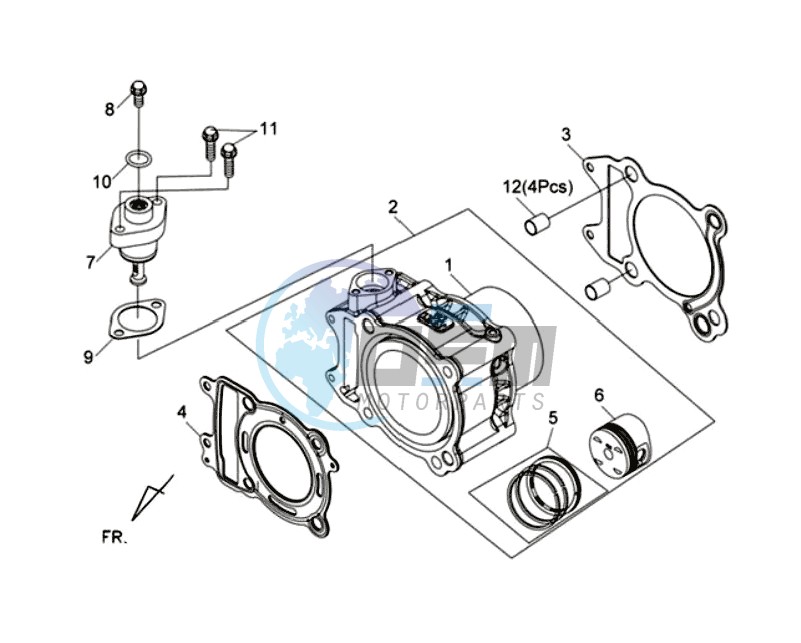 CYLINDER MET PISTON