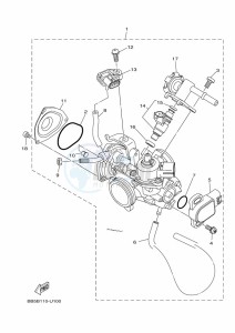 YFM450FWBD KODIAK 450 (BB5M) drawing THROTTLE BODY ASSY 1