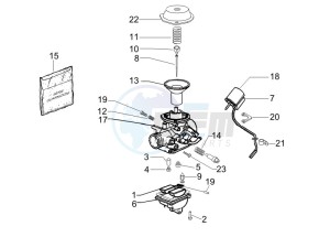 Fly 50 4t (NSE1000U03) drawing Carburetors components