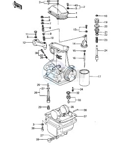 KZ 1000 A [KZ1000] (A3-A4) [KZ1000] drawing CARBURETOR PARTS-- CANADA- --- 79-80 A3_A3A_A4- -