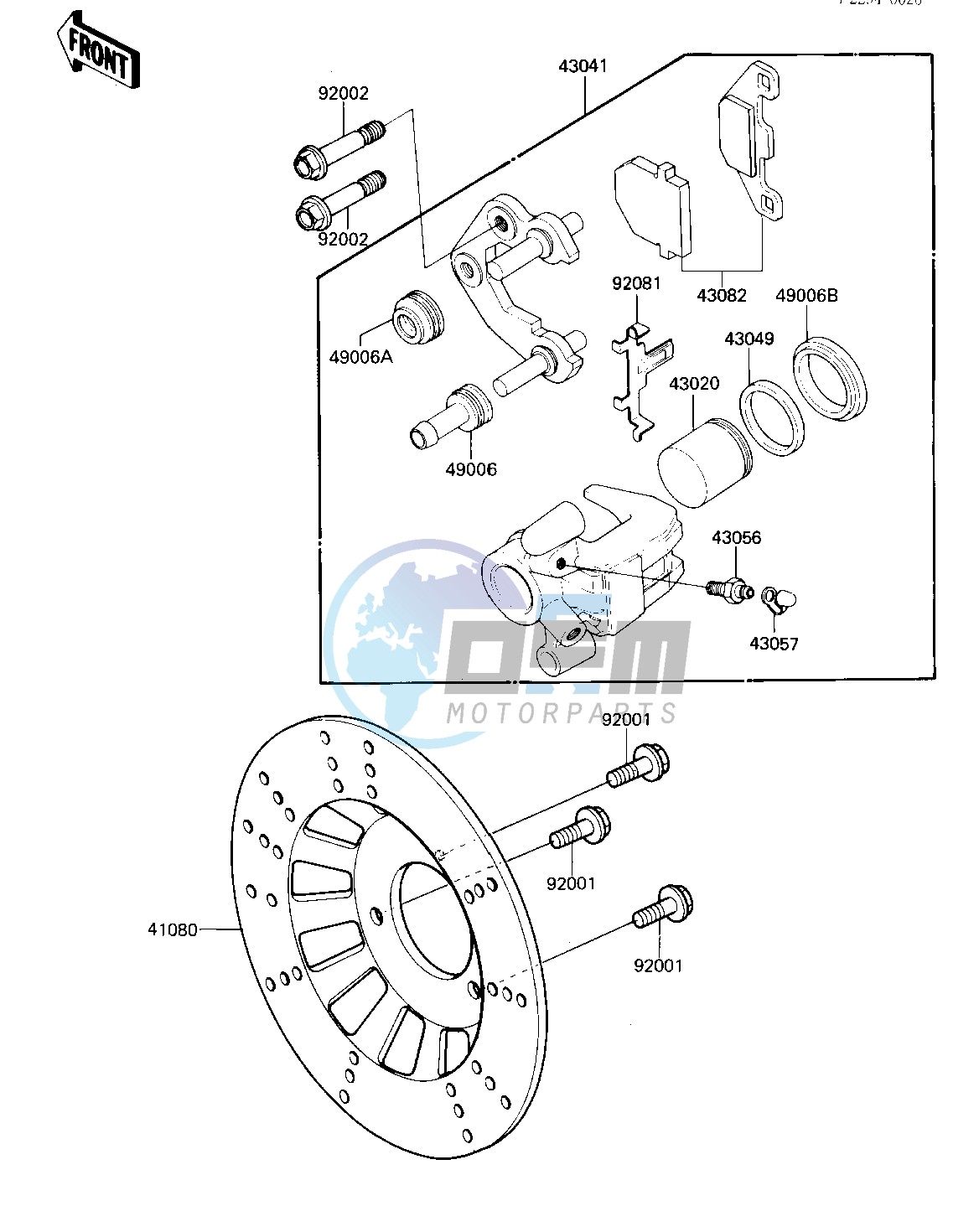 REAR BRAKE -- 85 A2- -