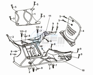 FIDDLE II 50 NEW ENGINE drawing FLOOR PANEL /  ONDERSPOILERS