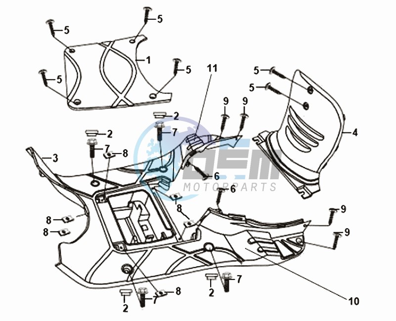 FLOOR PANEL /  ONDERSPOILERS