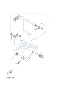 MT125A MT-125 ABS (5D7M) drawing SHIFT SHAFT