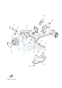 YFM350FWA YFM350DF GRIZZLY 350 4WD (1NSH) drawing REAR ARM