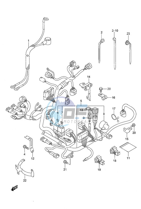 Harness Tiller Handle w/Power Tilt