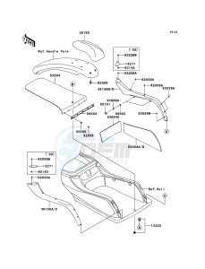 JET SKI 800 SX-R JS800-A3 FR drawing Pads