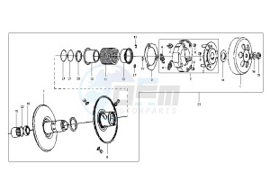 EURO MX - 125 cc drawing DRIVEN PULLEY