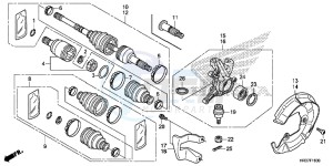 TRX420FE1G TRX420 Europe Direct - (ED) drawing FRONT KNUCKLE/FRONT DRIVE SHAFT