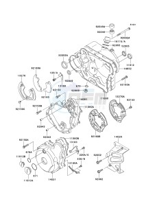 KL 650 A [KLR 650] (A6F-A7F) A7F drawing ENGINE COVER-- S- -