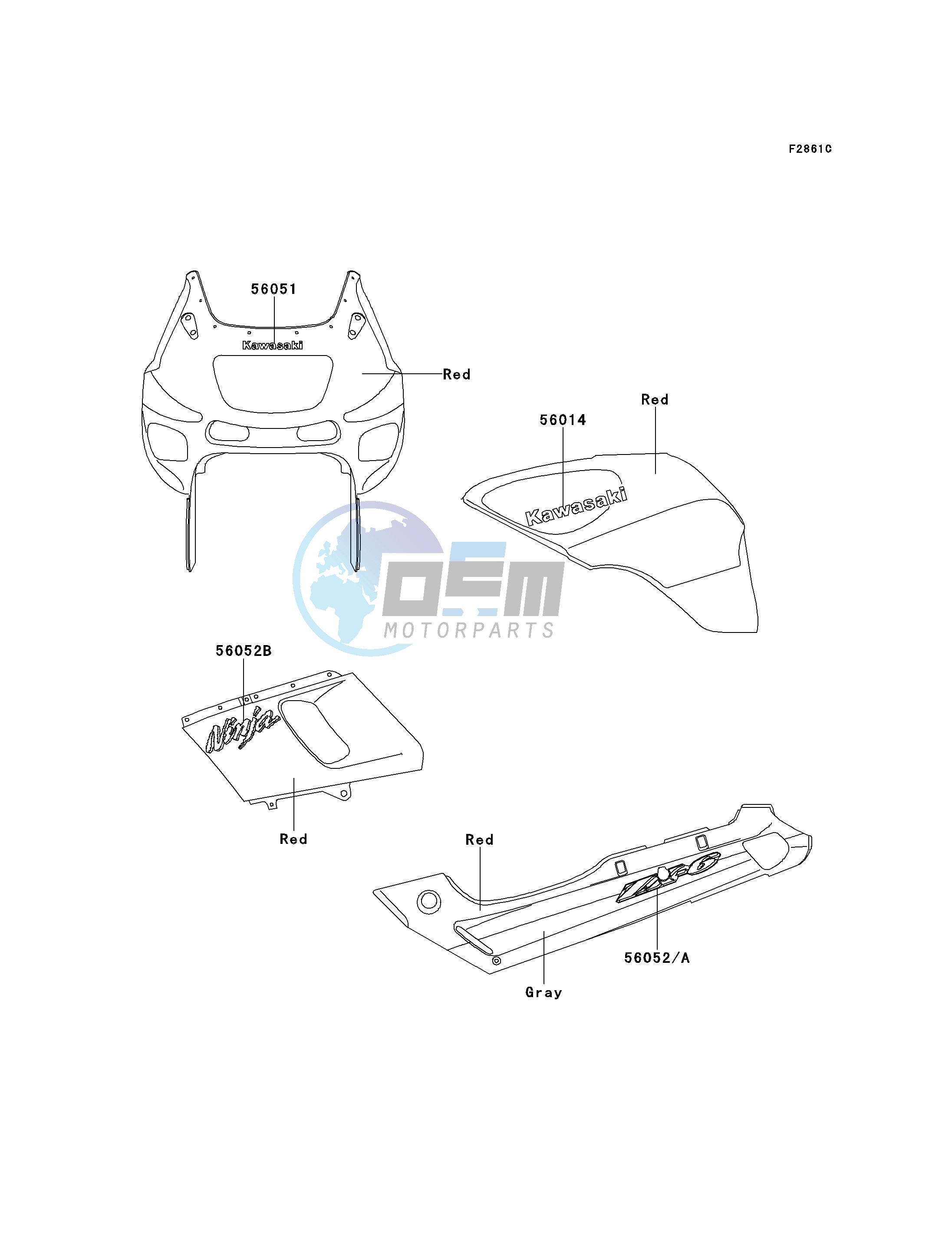 DECALS-- RED- --- CA,US- --- ZX600-E8- -