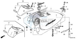 VT750C2BE Shadow - VT750C2B-E UK - (E) drawing FUEL TANK (VT750CS/ C2B/ C2S/ C)