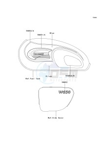 EJ 650 A [W650] (A2-A4 A4 CAN ONLY) W650 drawing DECALS-- BLUE_SILVER- --- EJ650-A2- -