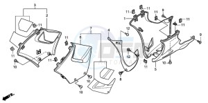 CBR125RW drawing UNDER COWL (CBR125R/RS/RW5/RW6/RW8)