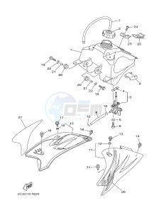 TT-R50 TT-R50E (2CJ6 2CJ7 2CJ8) drawing FUEL TANK