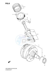 VZR1800 (E3-E28) INTRUDER drawing CRANKSHAFT (MODEL K6 K7 K8 K9)