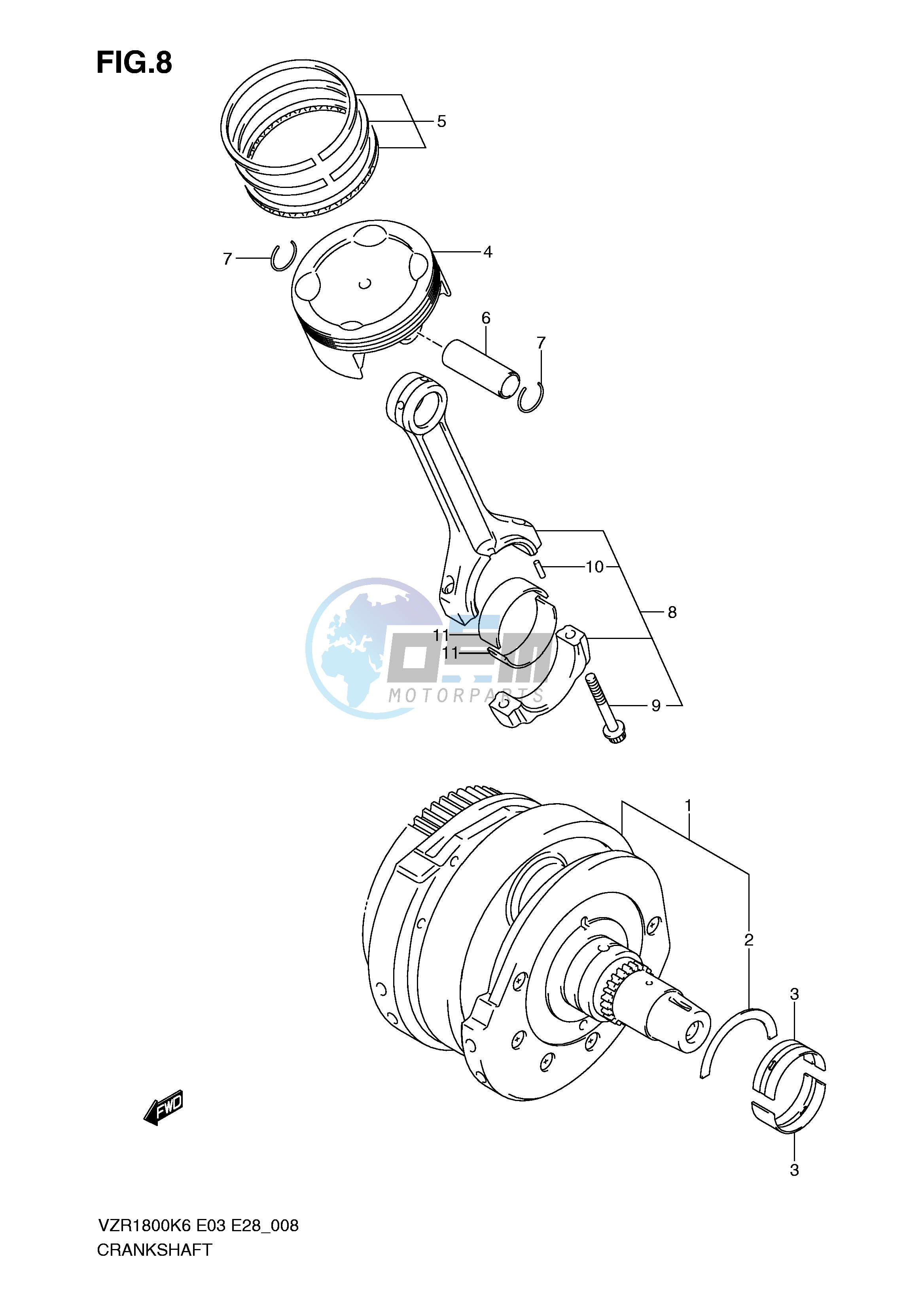 CRANKSHAFT (MODEL K6 K7 K8 K9)