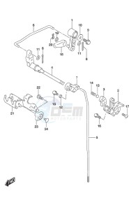 DF 9.9B drawing Clutch Rod Remote Control