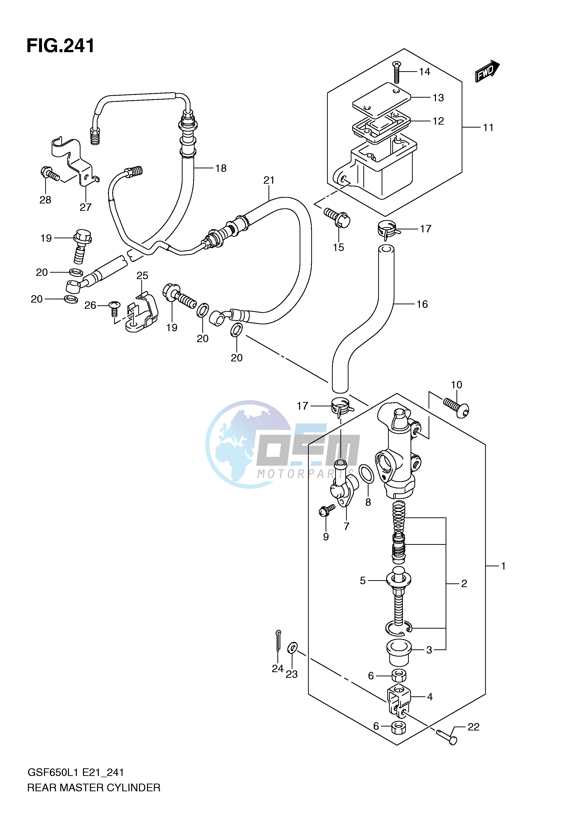 REAR MASTER CYLINDER (GSF650AL1 E21)