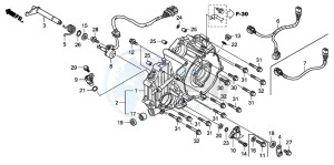 TRX420TM FOURTRAX drawing REAR CRANKCASE COVER