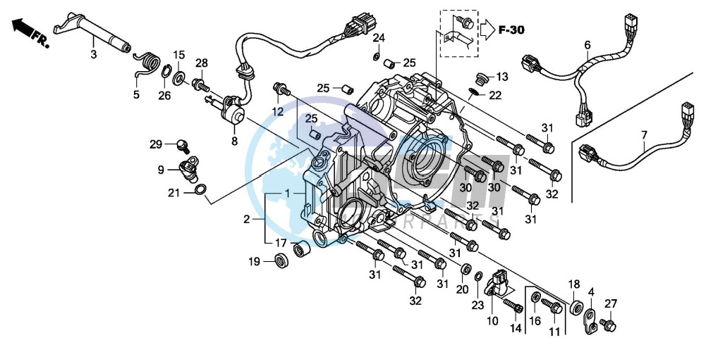 REAR CRANKCASE COVER