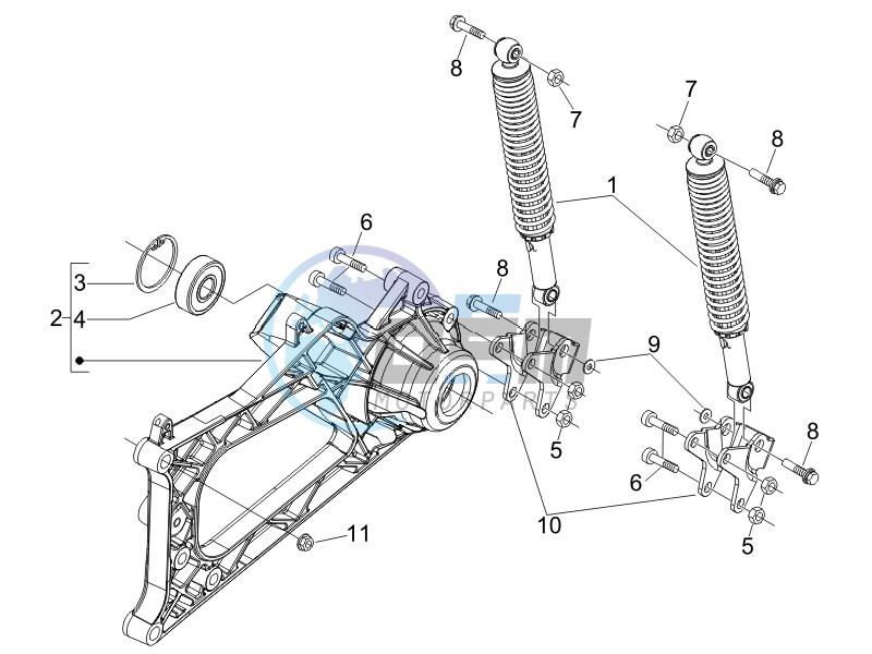 Rear suspension - Shock absorbers