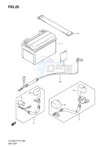 UH125ZE BURGMAN EU drawing BATTERY