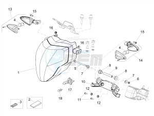 SHIVER 900 E4 ABS NAVI (EMEA) drawing Front lights